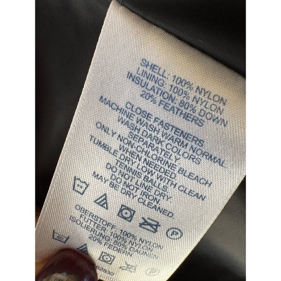 Lands End Down Puffer Vest Womens M Black Outdoors Snap Front Quilted - Picture 6 of 6